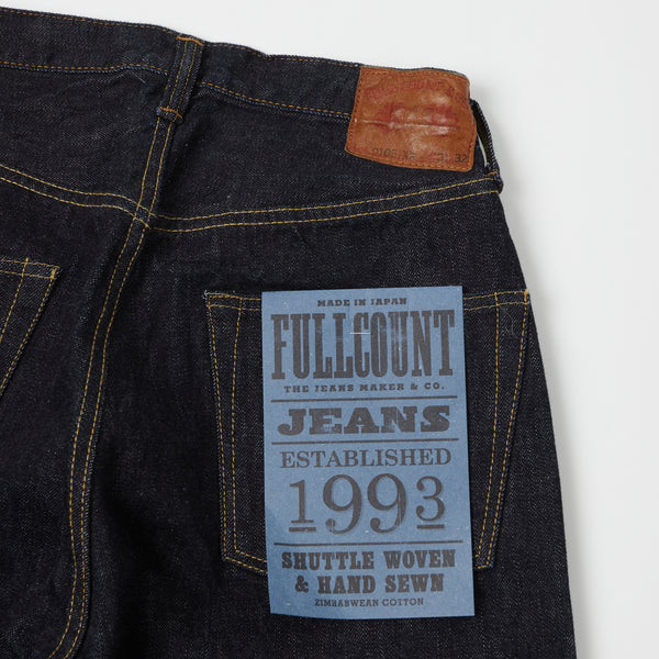 Full Count 0105XXW 15.5oz 'Plain Pocket' Wide Straight Jean - One Wash