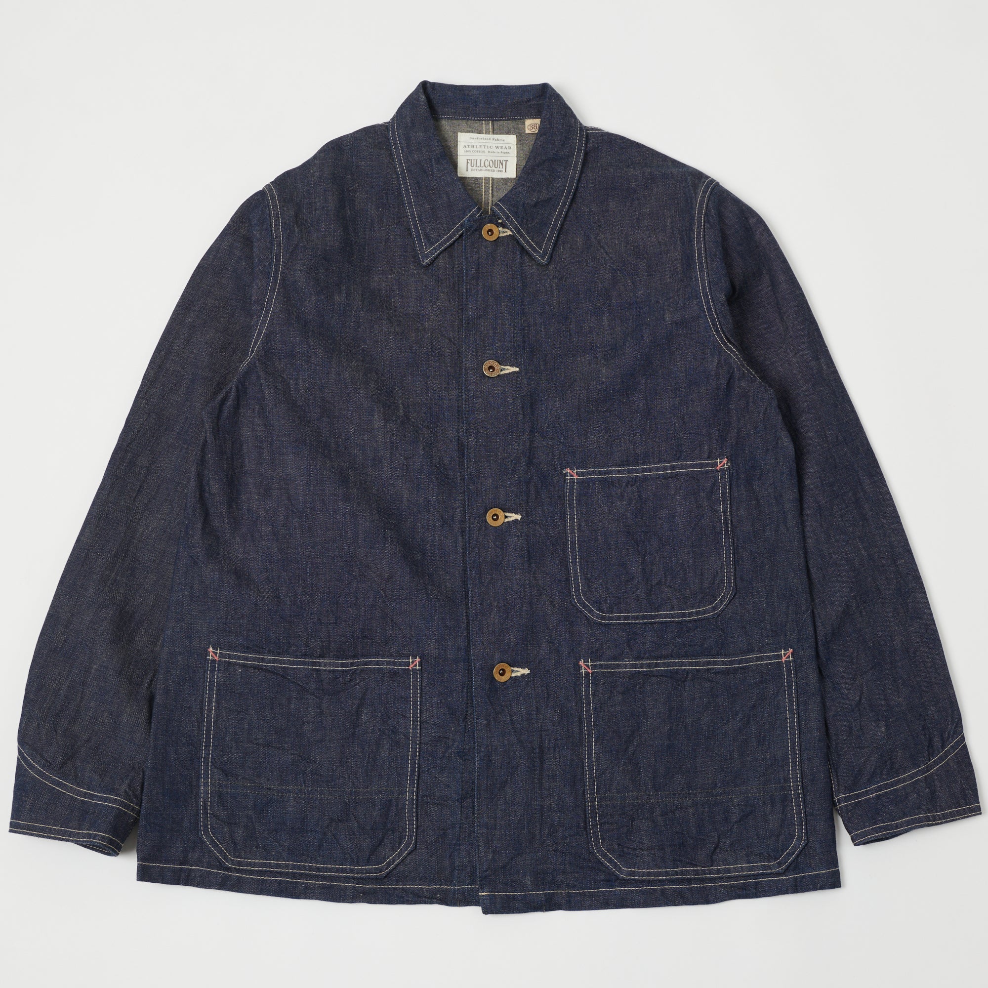 ジャケット・アウター FULLCOUNT 2015-1 Denim Chore Jacket 38 Full Count 2015 Denim Chore Jacket - One Wash | SON OF A STAG