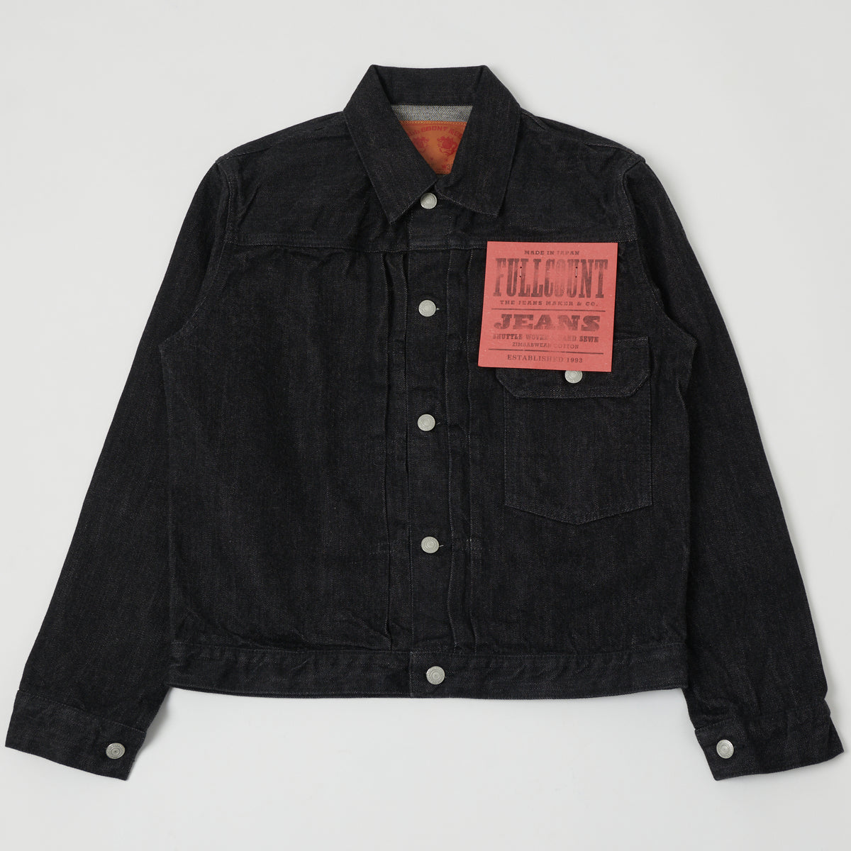 FULLCOUNT 2107 13.75oz Type I Denim Jacket - Black One Wash – SON 