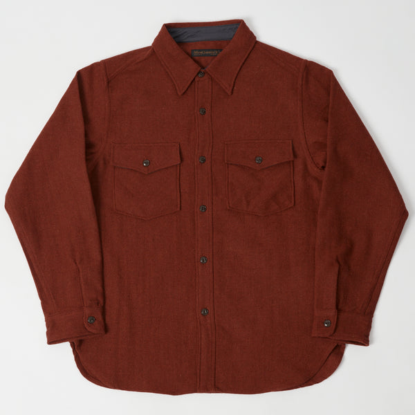 Full Count 4059-3 Plain Wool CPO Shirt - Renga