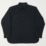 Full Count 4076 'Old Japanese Twill' Work Shirt - Ink Black