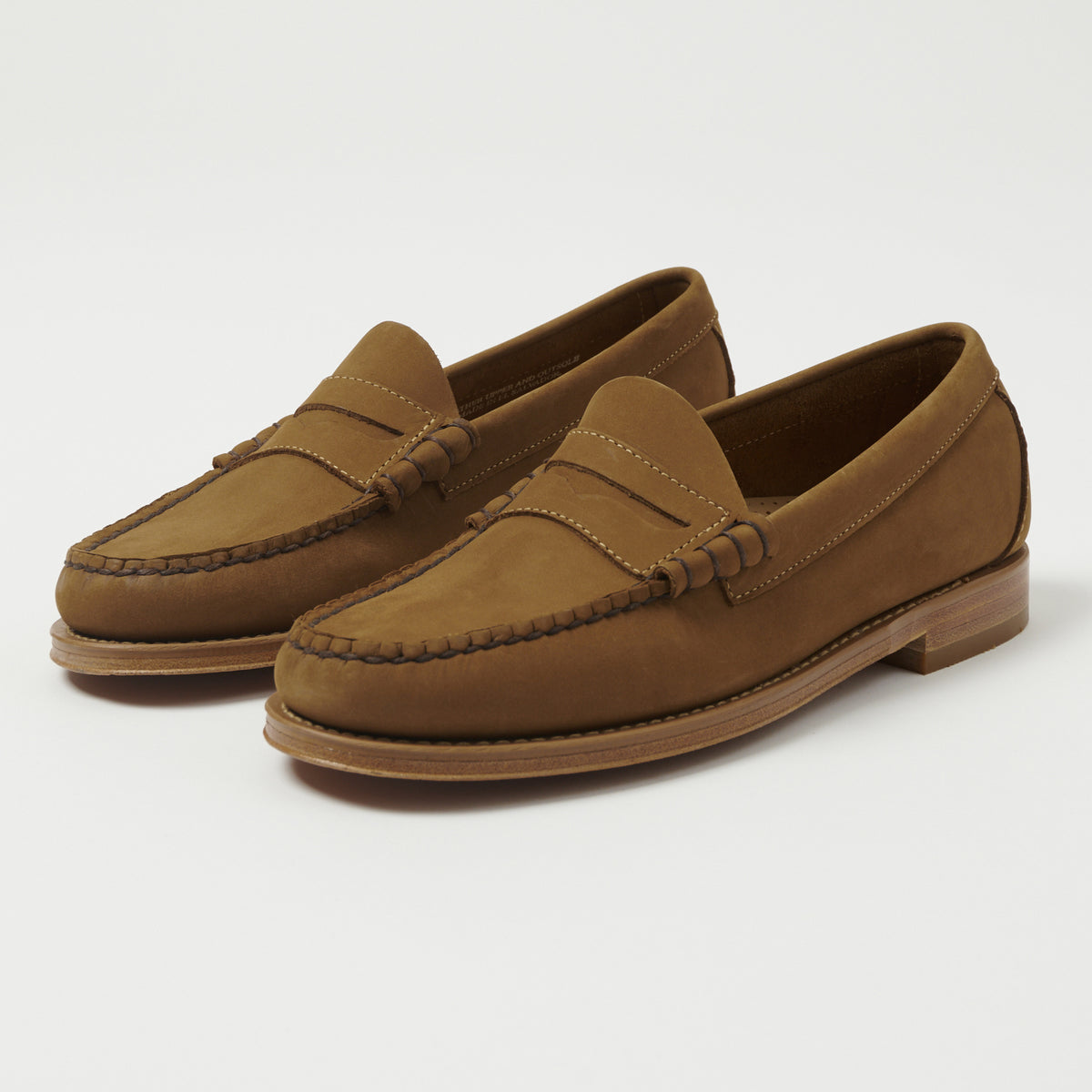 G.H. Bass & Co. Weejun Larson Moc Penny Loafer - Tan Nubuck – SON 