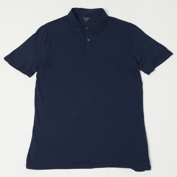 Hartford AZ65301 Light Cotton Jersey Short Sleeve Polo - Navy