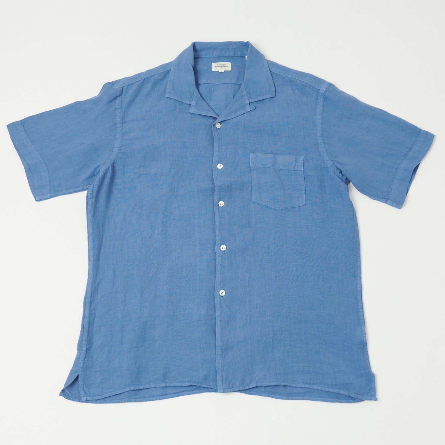 Hartford 'Palm' Camp Collar Linen Shirt