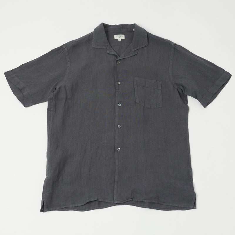 Hartford AZ04001 Linen Short Sleeve Shirt - Charcoal