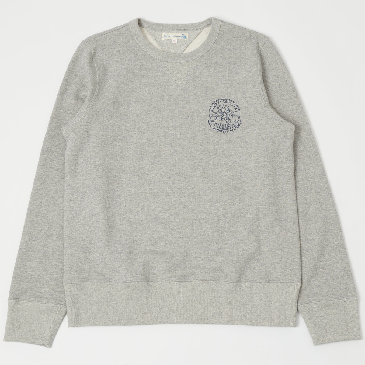 Merz b. Schwanen 344 Eskimo Print Sweatshirt - Grey Melange – SON 