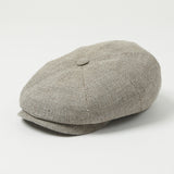 Stetson Hatteras 'Ellington' Virgin Wool/Linen Flat Cap - Grey/Beige Mottled