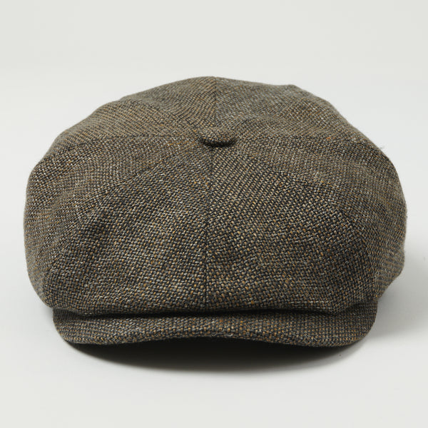 Stetson Hatteras 'Ellington' Virgin Wool/Linen Flat Cap - Grey/Brown