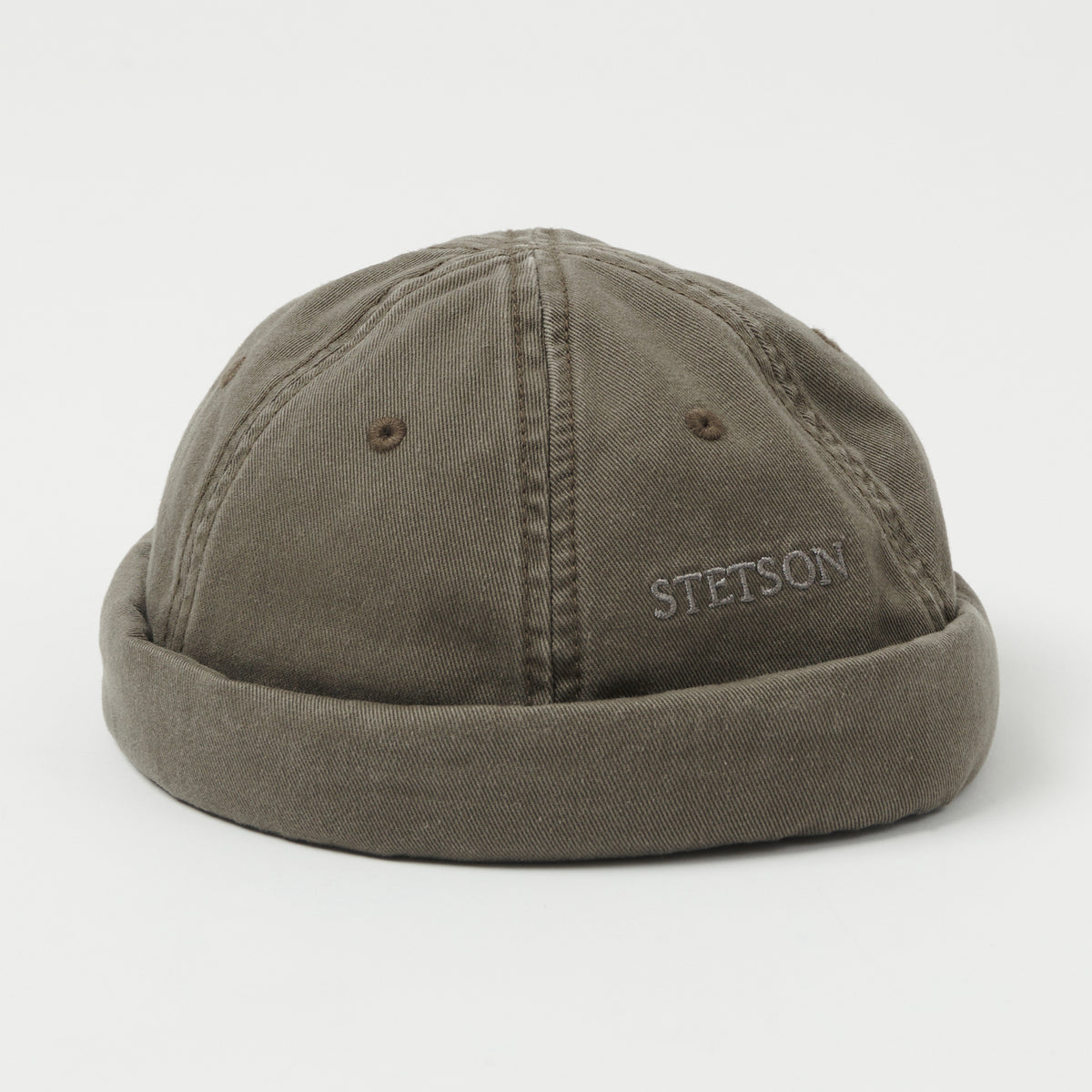 Stetson Old Cotton Casquette Docker Homme – Coton Usé Style Chiné – Sans Visière, Bonnet Printemps/Été – Look Décontracté & Authentique