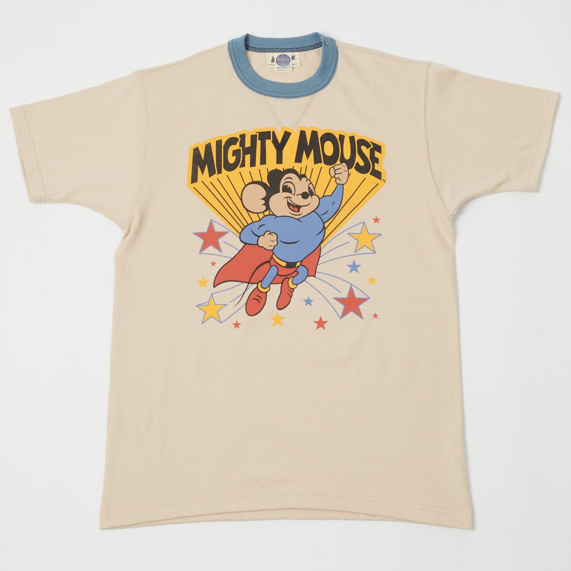 TOYS McCOY Tシャツ X-LARGE TOYS McCOY 'Mightiest M' Mighty Mouse T-Shirt - Beige – SON OF A STAG