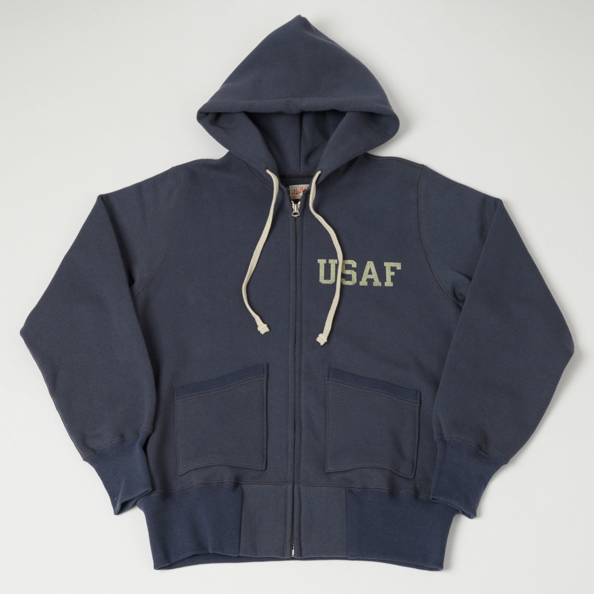 TOYS McCOY U.S.A.F Print Zip Through Hoodie - Navy Grey – SON OF A 