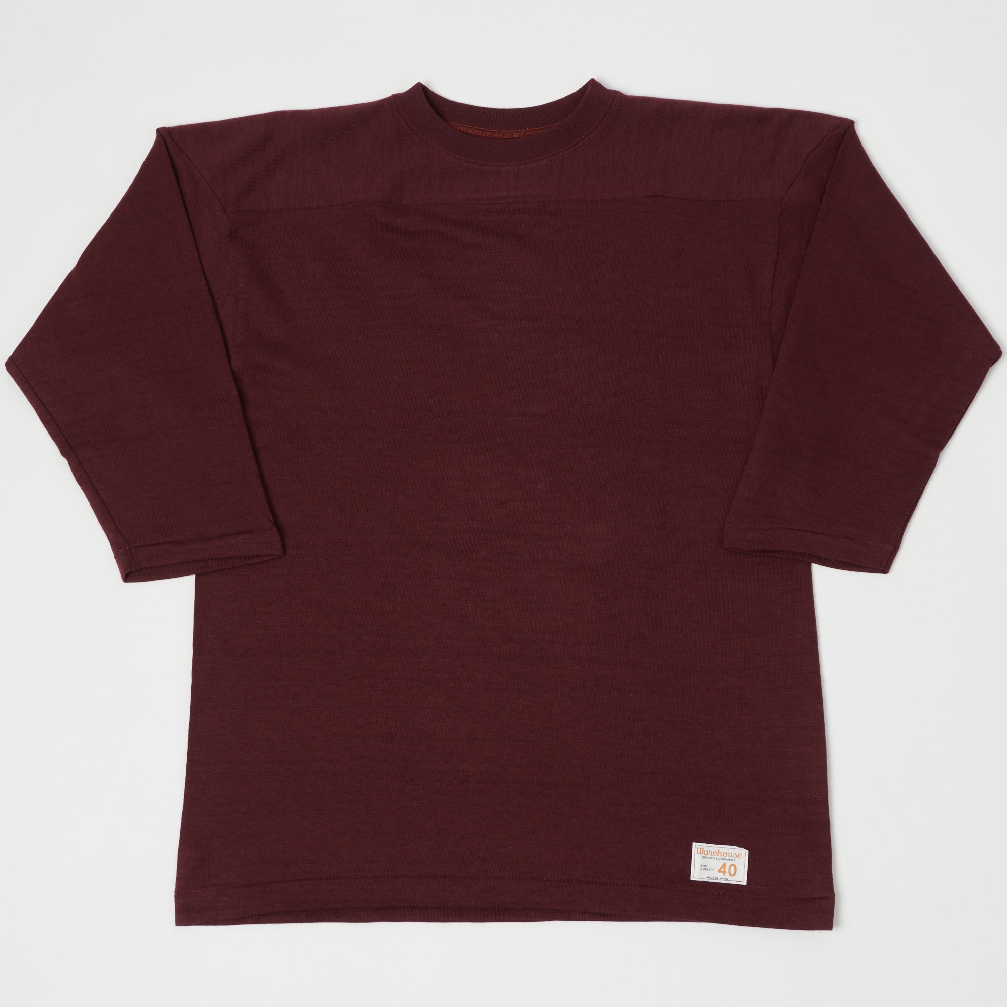 Warehouse & Co 4063 3/4 Sleeve Football T-Shirt - Bordeaux – SON