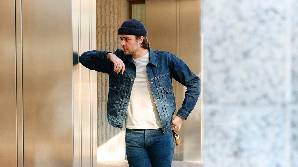 【YOURNUS】Non Fade Curve Denim Jacket YOURNUS】Non Fade Curve Denim Jacket