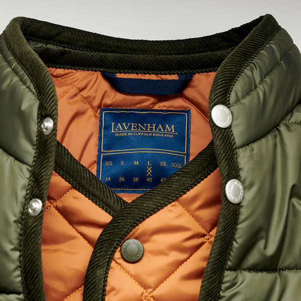 LAVENHAM - LAVENHAM THORNS カーキ 38 LAVENHAM THORNS カーキ 38（別注】LAVENHAM キルトコート
