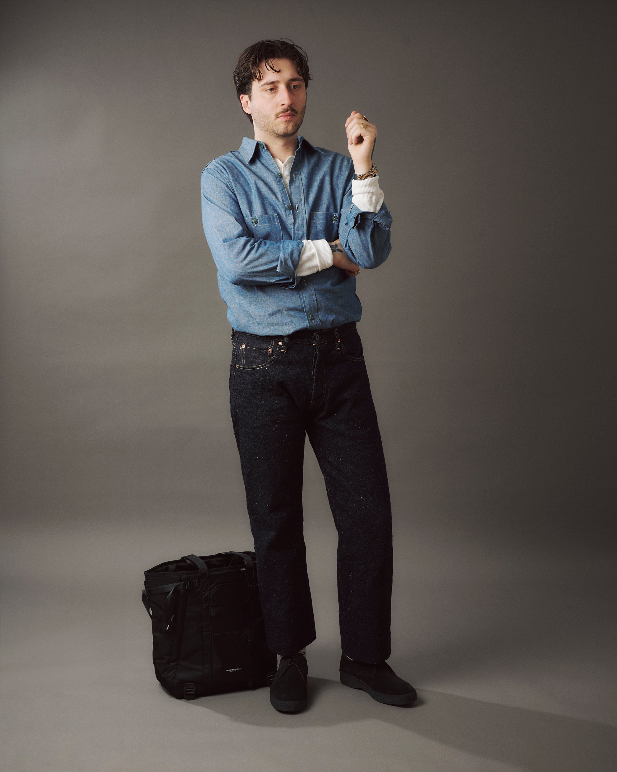 Warehouse & Co 3044 Duck Digger U.S. Navy Chambray Shirt - Sax