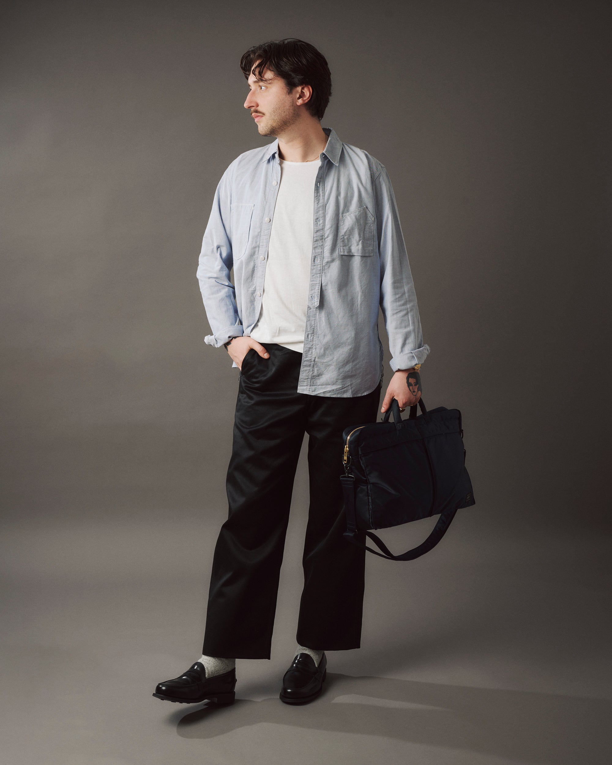 Spellbound Oxford Cloth Work Shirt - Blue