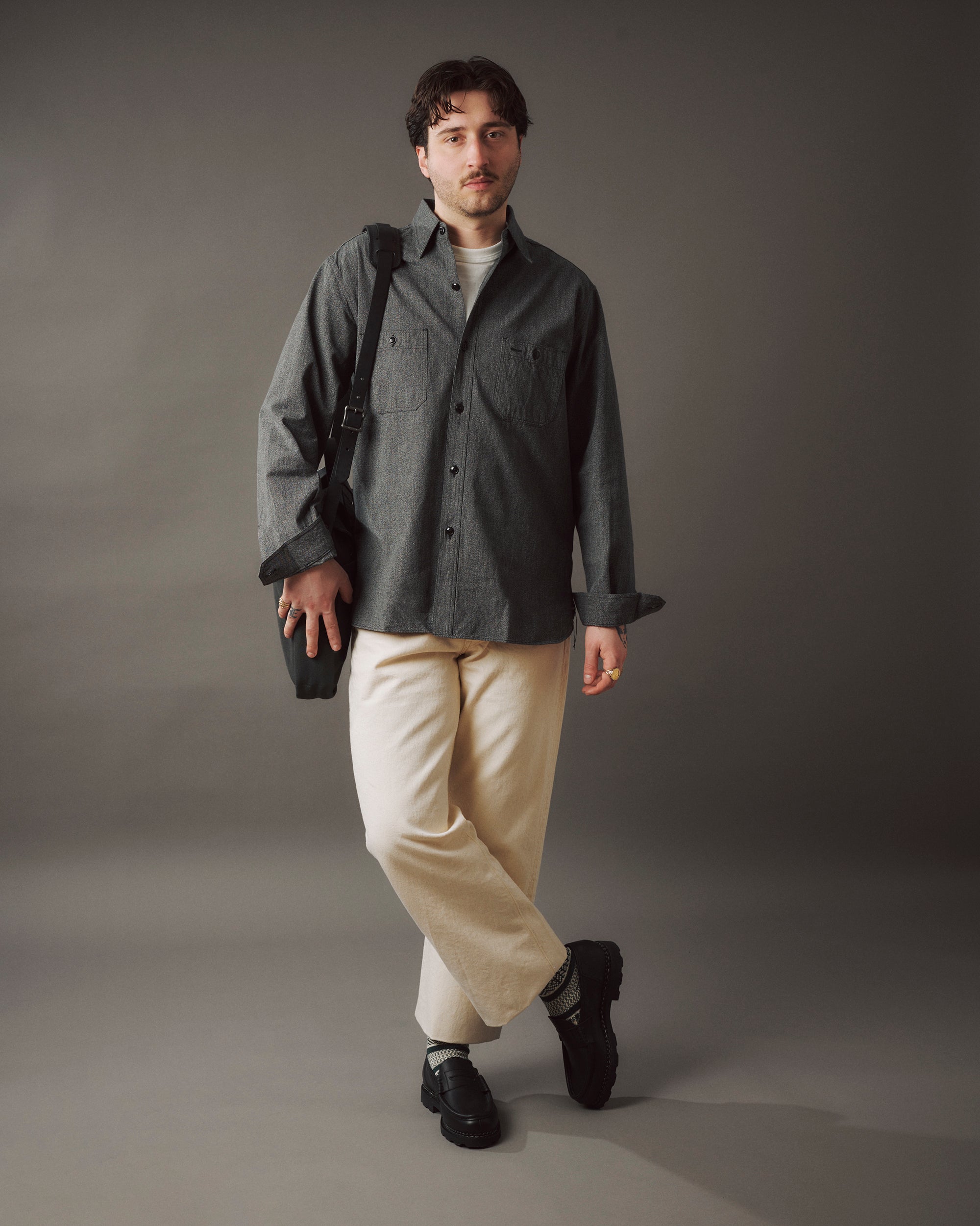 Buzz Rickson's Covert Cloth Work Shirt - Black – SON OF A STAG
