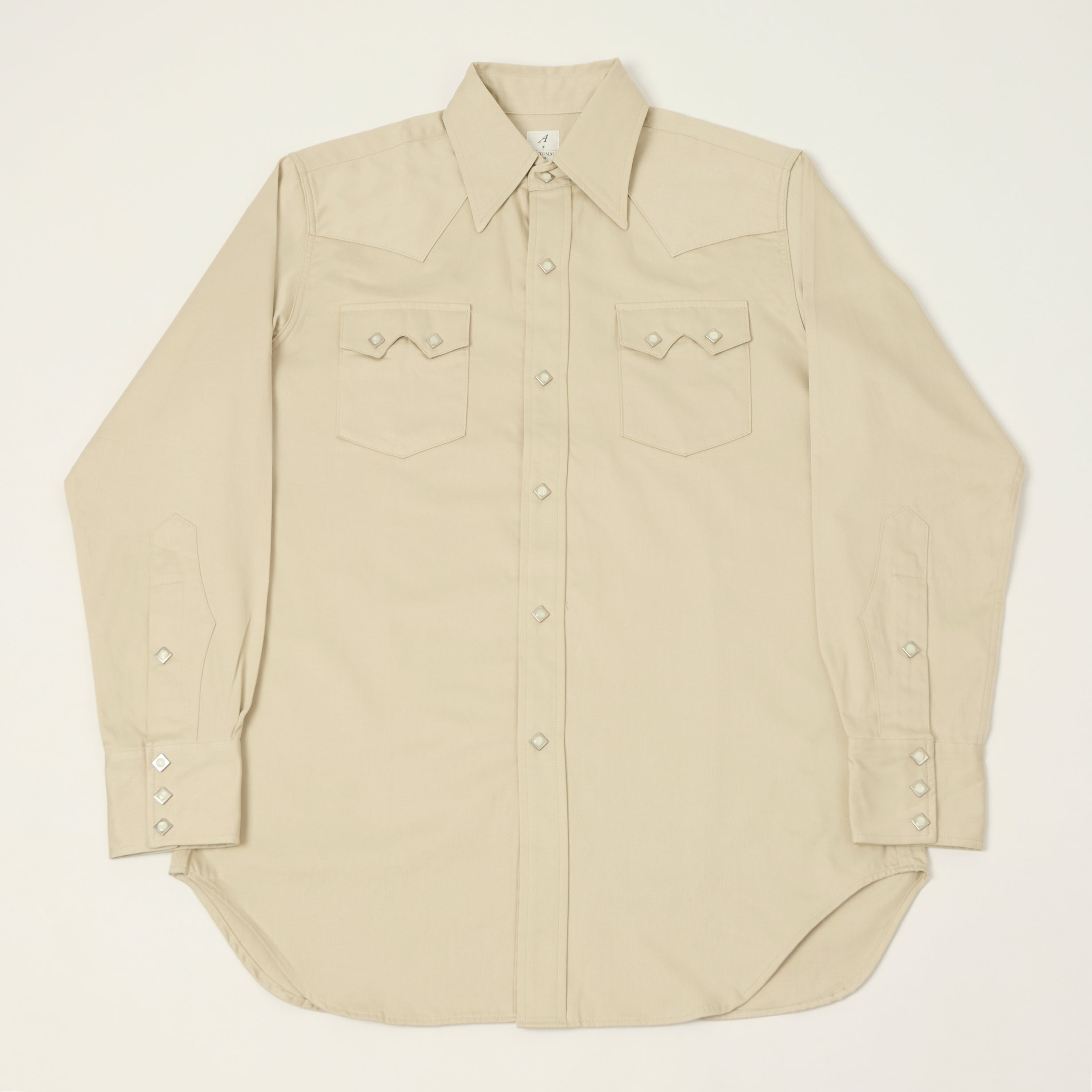 Anatomica 'Harrison' Sateen Western Shirt - Beige