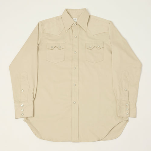Anatomica 'Harrison' Sateen Western Shirt - Beige