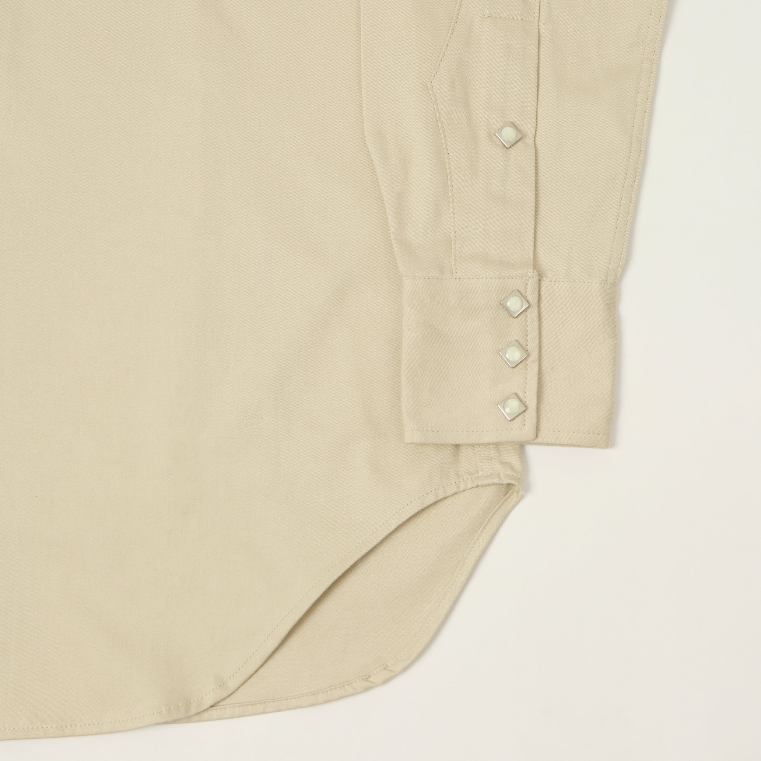 Anatomica 'Harrison' Sateen Western Shirt - Beige