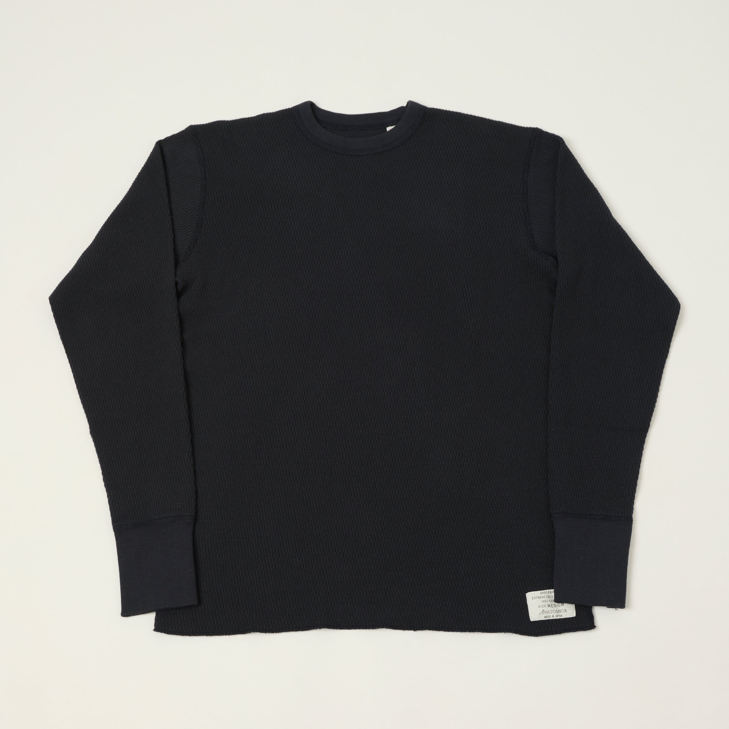 Anatomica Long Sleeve Thermal T-Shirt - Navy