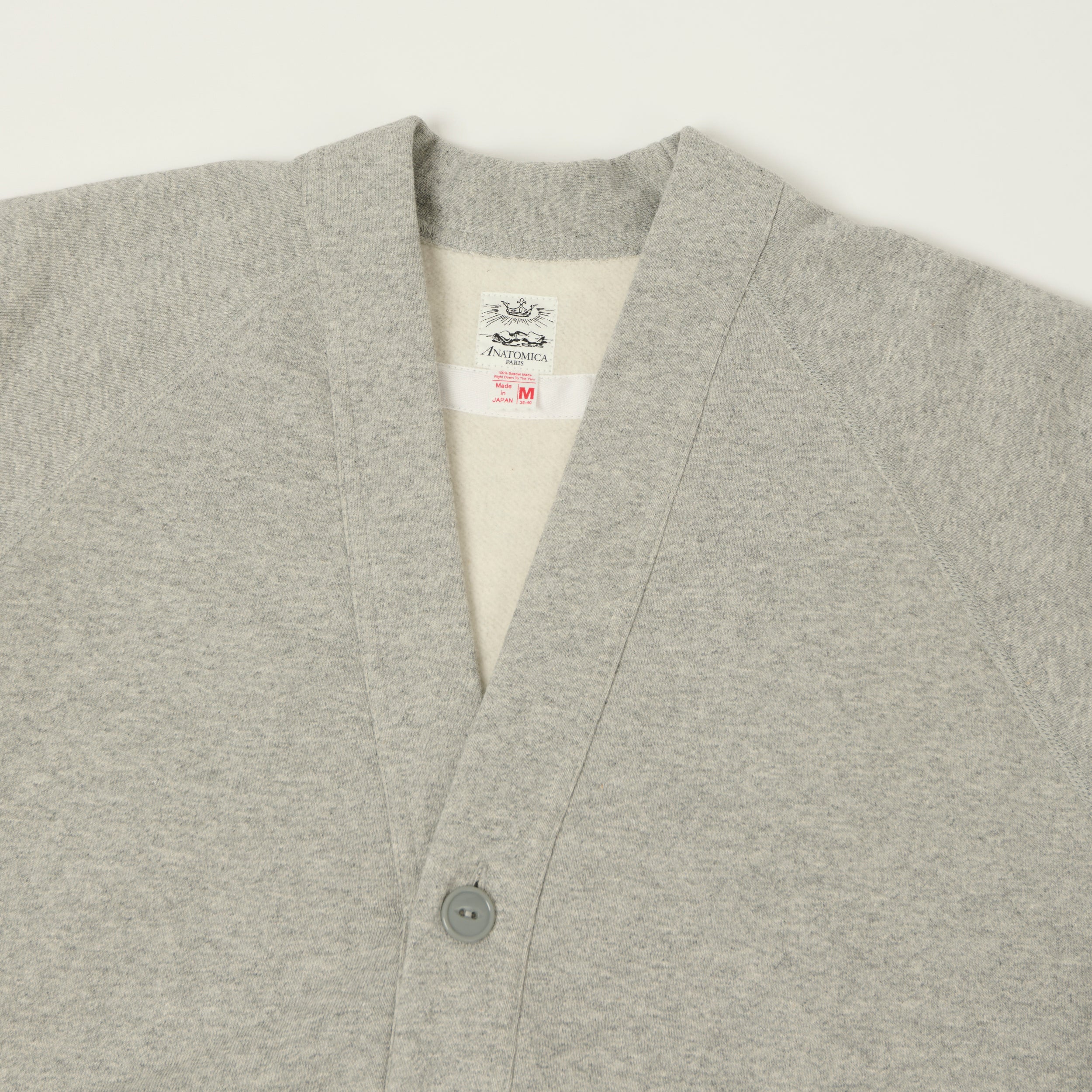 Anatomica Raglan Sleeve Cardigan - Grey