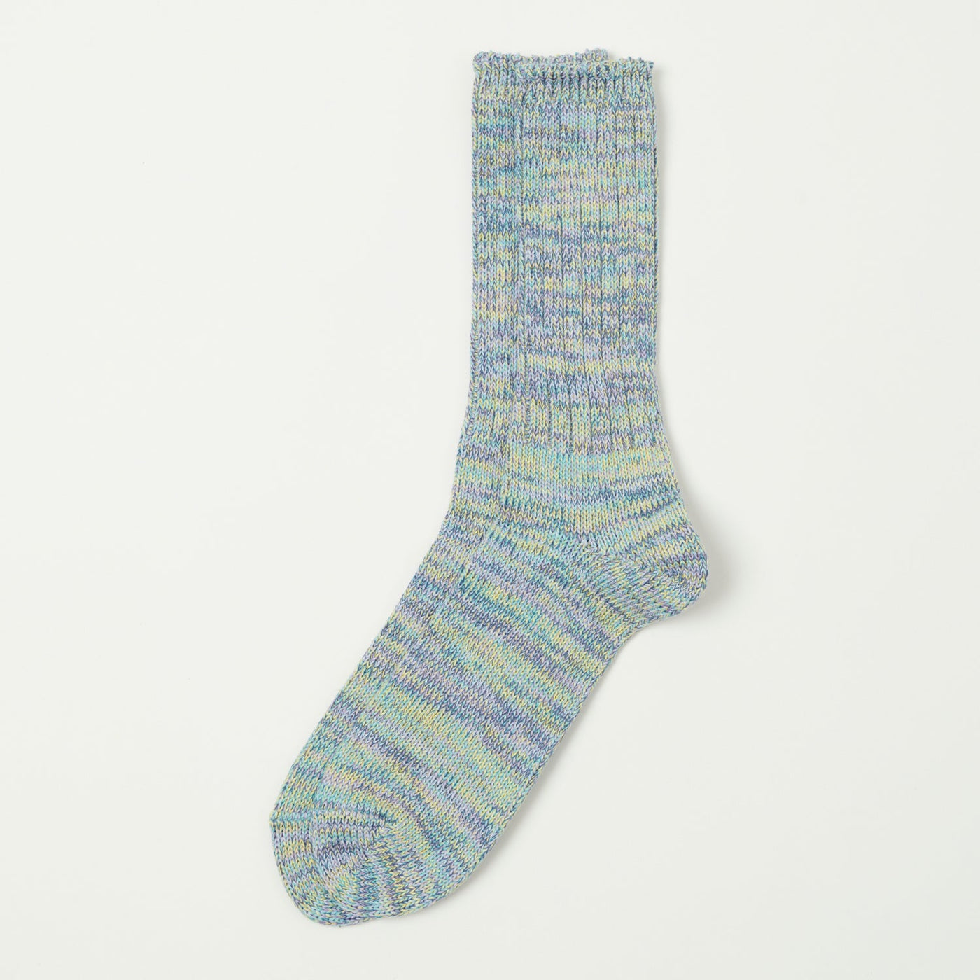Anonymous Ism 5 Colour Mix Crew Sock - Sax