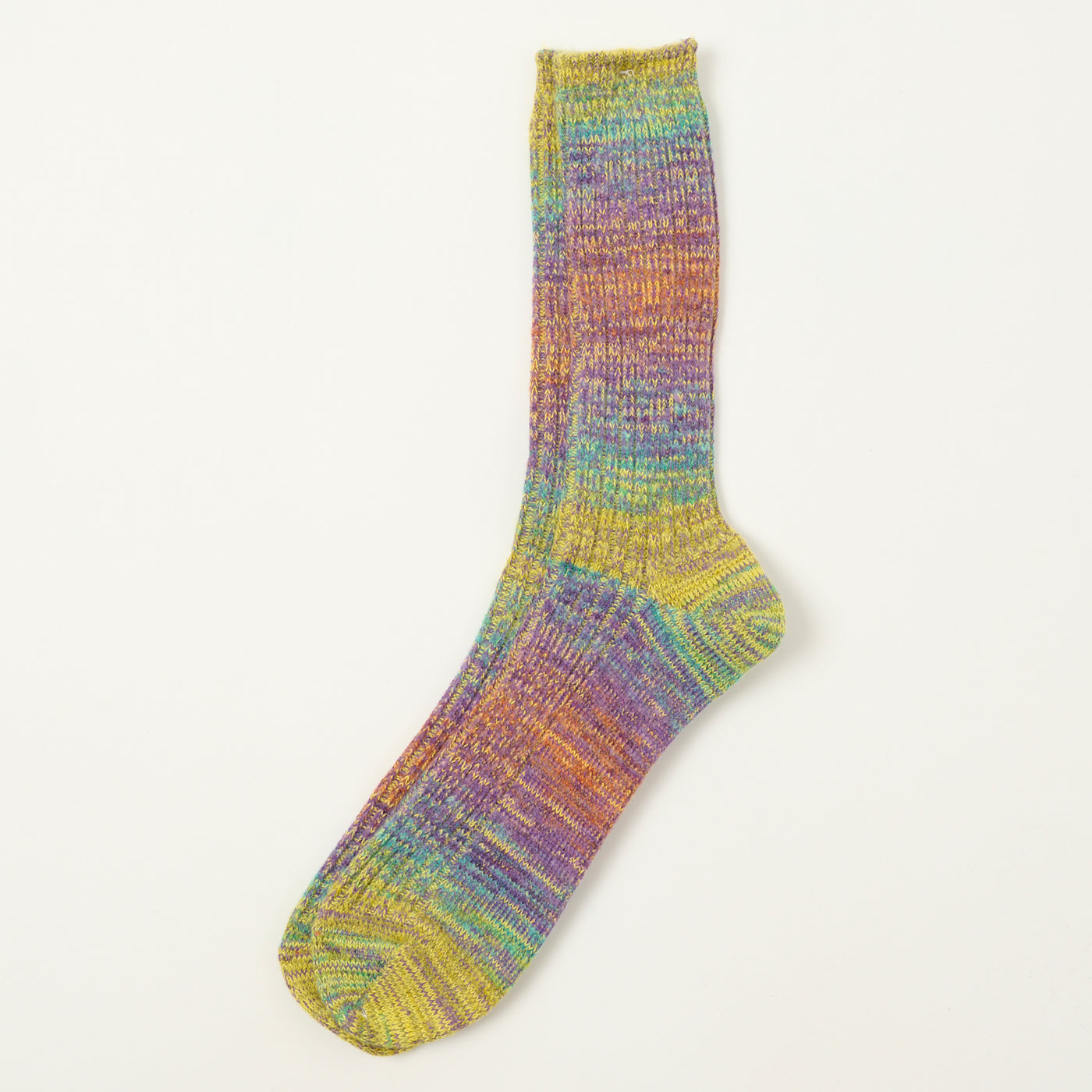 Anonymous Ism Splash Pattern Crew Sock - Purple