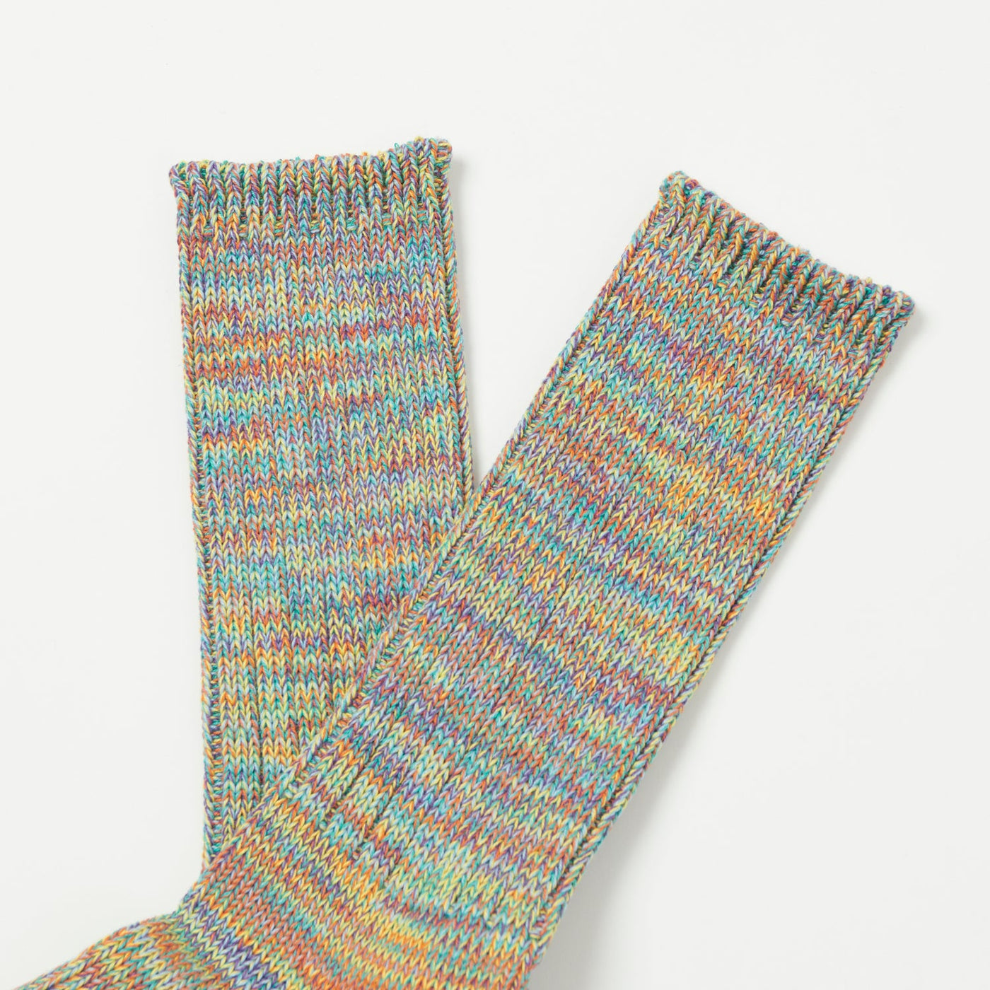 Anonymous Ism 5 Colour Mix Crew Sock - Green