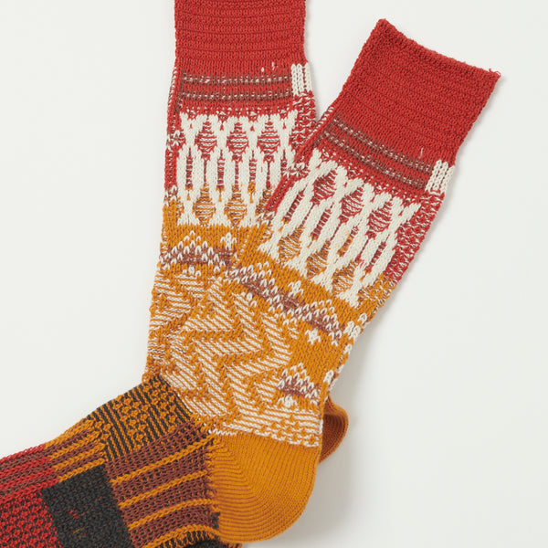 Anonymous Ism Multi Links JQ Crew Sock - Red