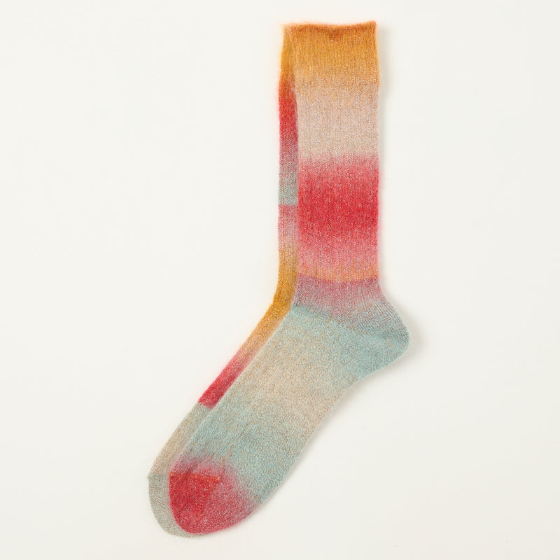 Anonymous Ism Mohair Rib Crew Socks - Orange