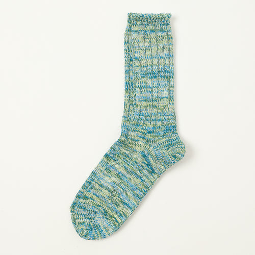 Anonymous Ism 5 Colour Mix Crew Sock - Mint