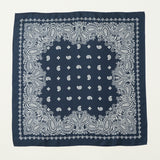 Anonymous Ism Paisley Silk Scarf - Navy