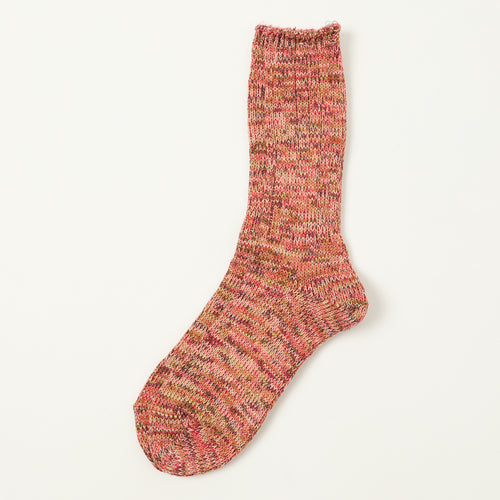 Anonymous Ism 5 Colour Mix Crew Sock - Brick