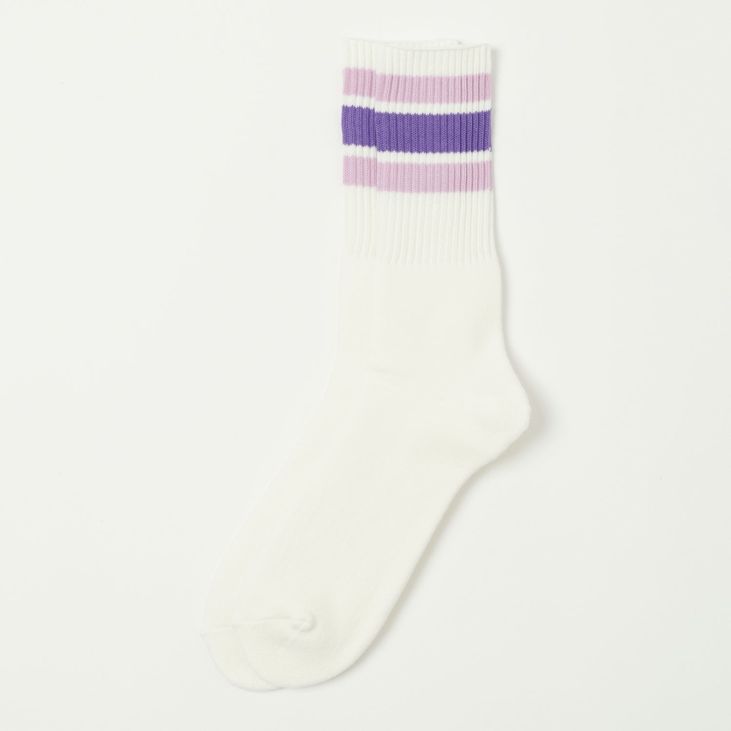 Anonymous Ism 3 Line Crew Sock - Purple