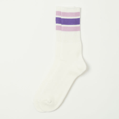 Anonymous Ism 3 Line Crew Sock - Purple