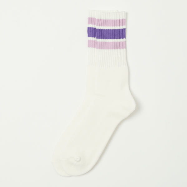 Anonymous Ism 3 Line Crew Socks - Purple