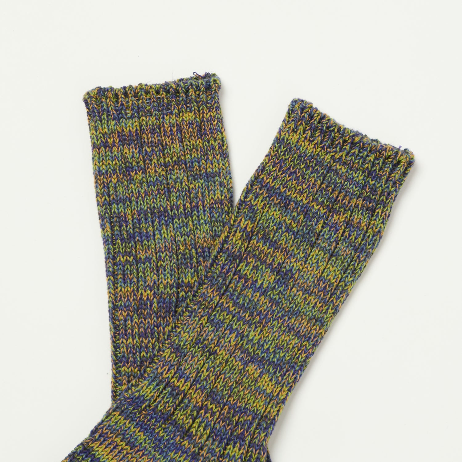 Anonymous Ism 5 Colour Mix Crew Sock - Mustard