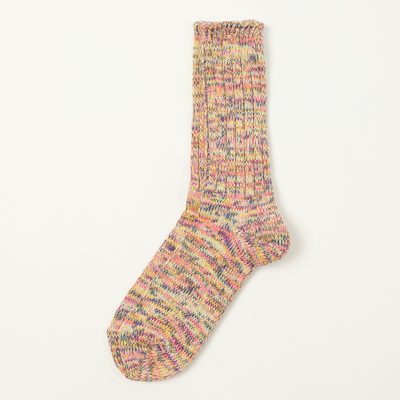 Anonymous Ism 5 Colour Mix Crew Socks - Pink/Multi