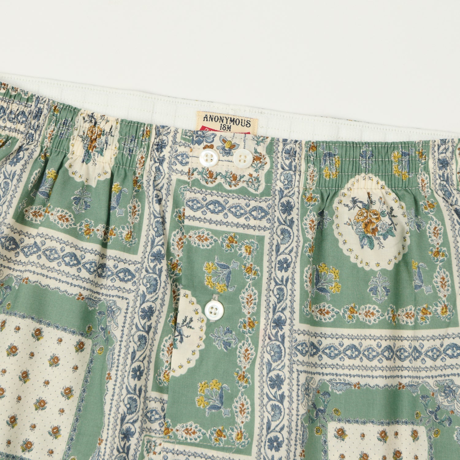 Anonymous Ism Fine Lawn Vintage Scarf Boxer - Green