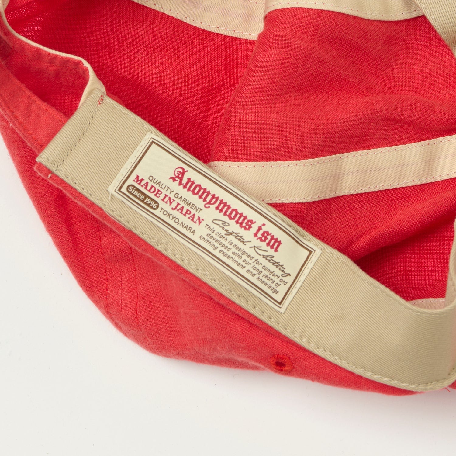 Anonymous Ism French Linen Kyoto Cap - Red