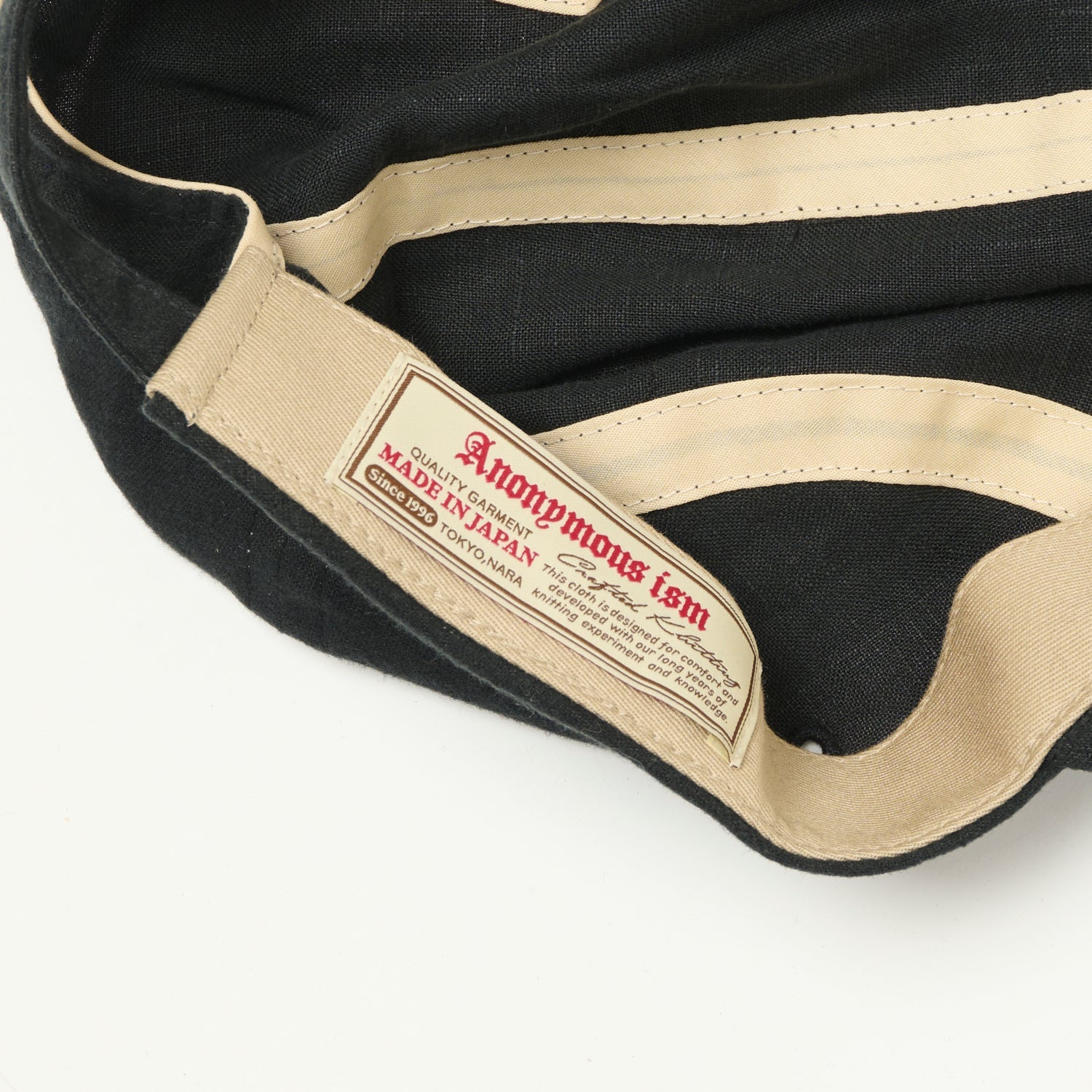 Anonymous Ism French Linen Kyoto Cap - Black