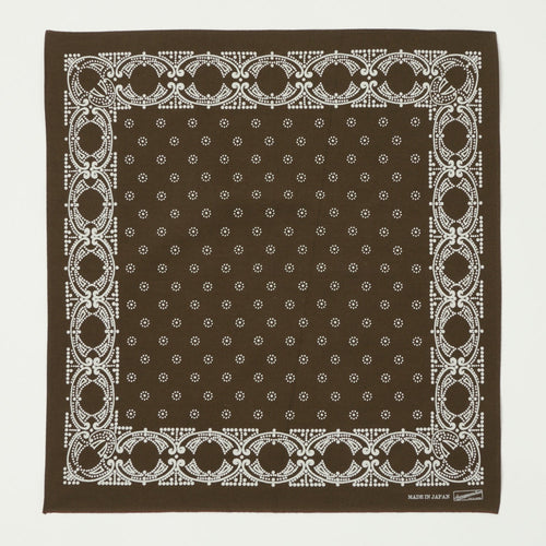 Anonymous Ism Paisley Selvedge Bandana - Brown