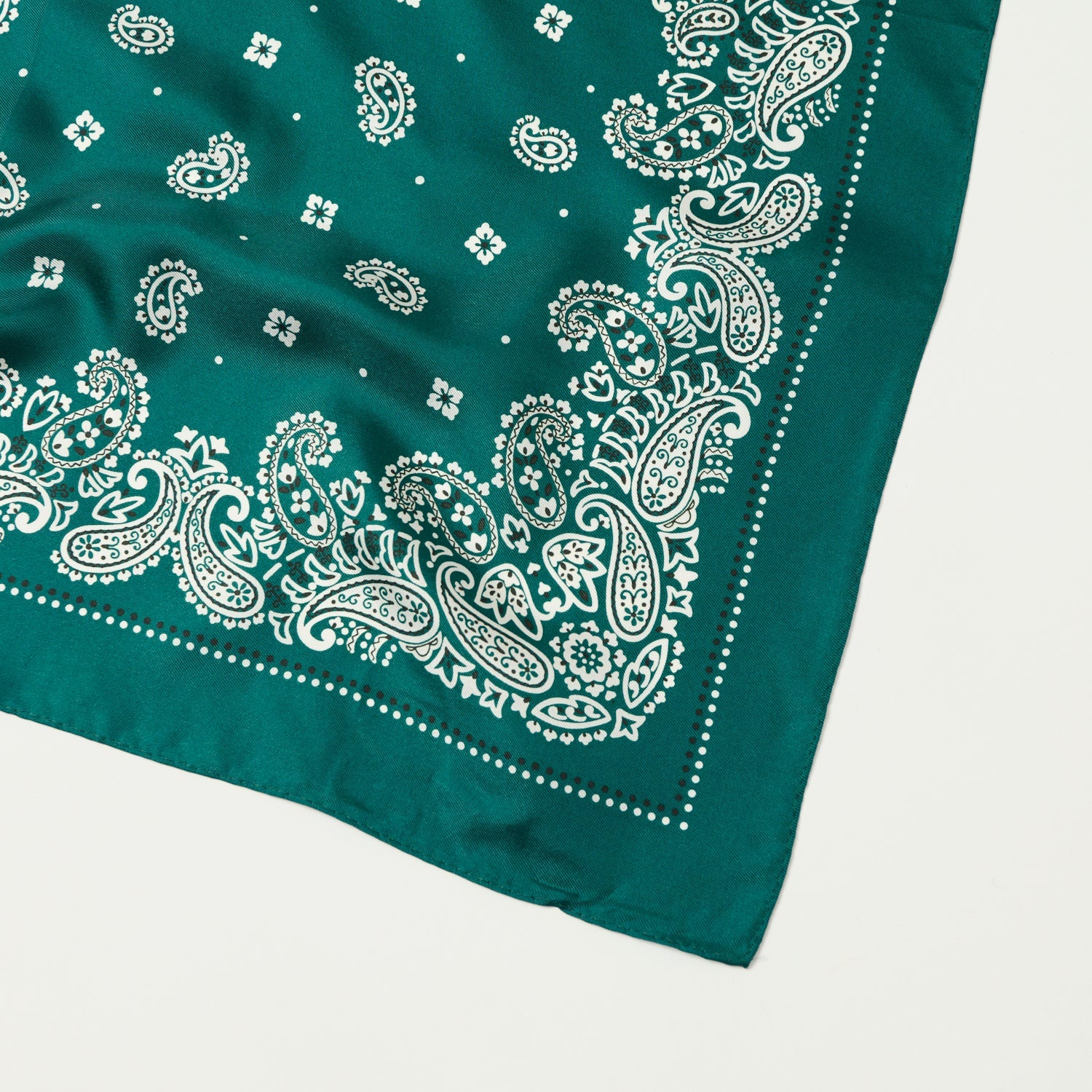 Anonymous Ism Paisley ＆ Dots Silk Bandana - Moss