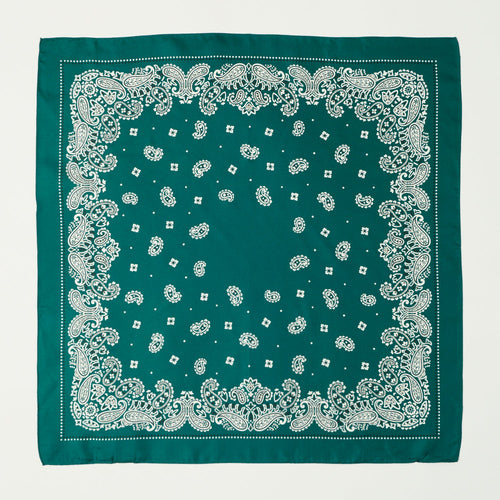 Anonymous Ism Paisley ＆ Dots Silk Bandana - Moss