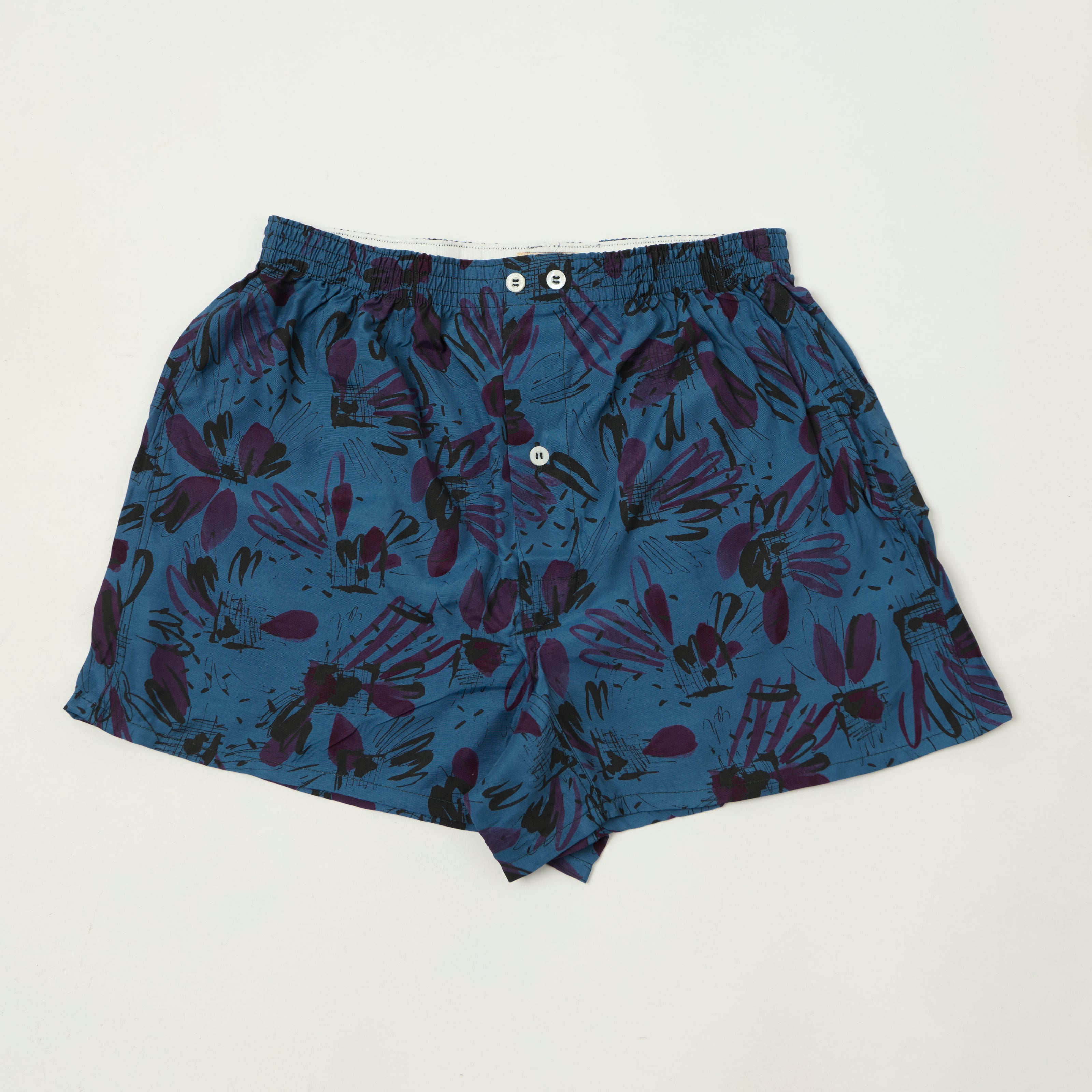 Anonymous Ism Rayon-Ette 'Hand Paint' Pattern Boxer - Blue