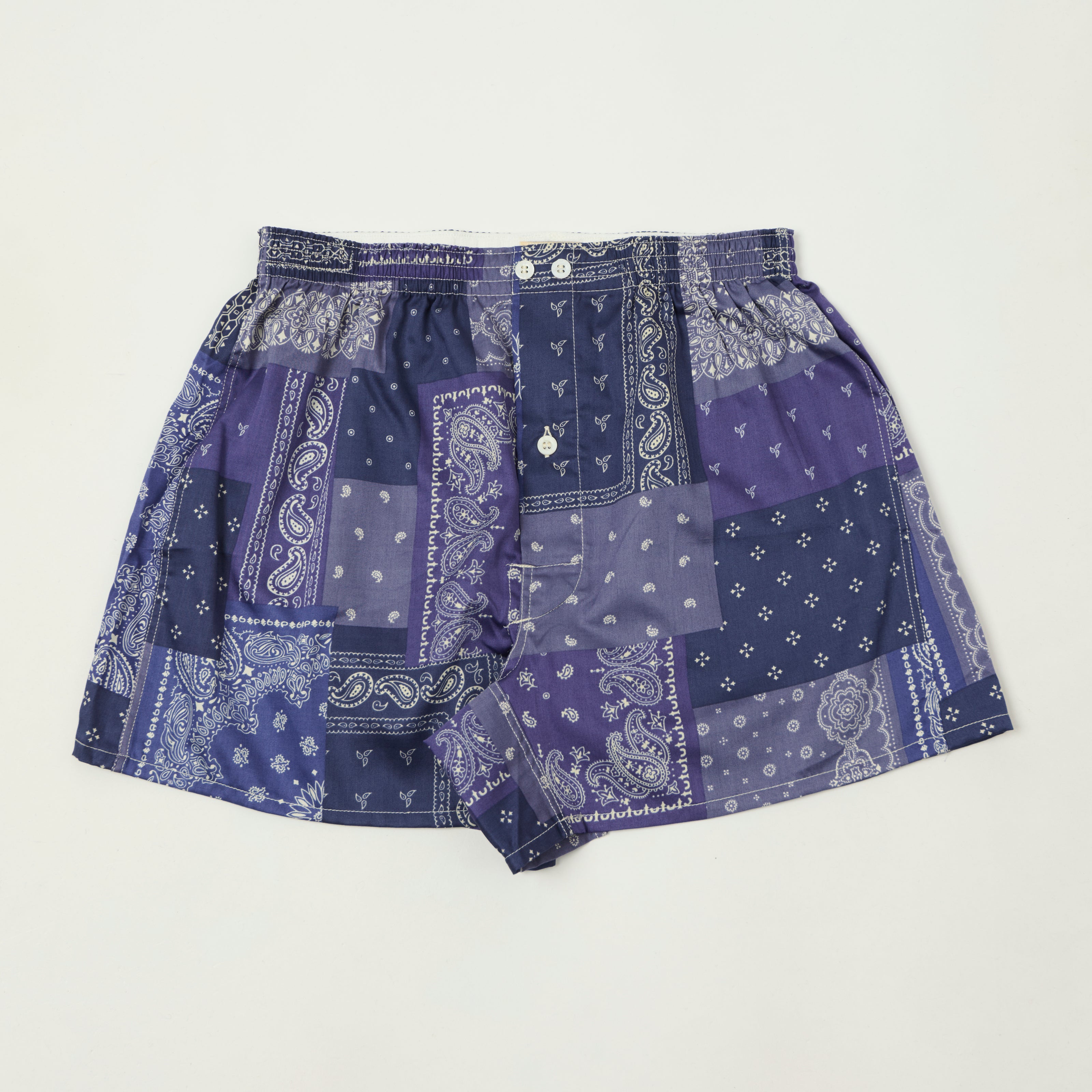Anonymous Ism Satin Paisley Bandana Boxer - Purple