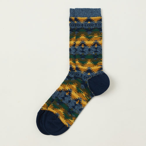 Anonymous Ism Wigwa Ski Jacquard Crew Sock - Navy