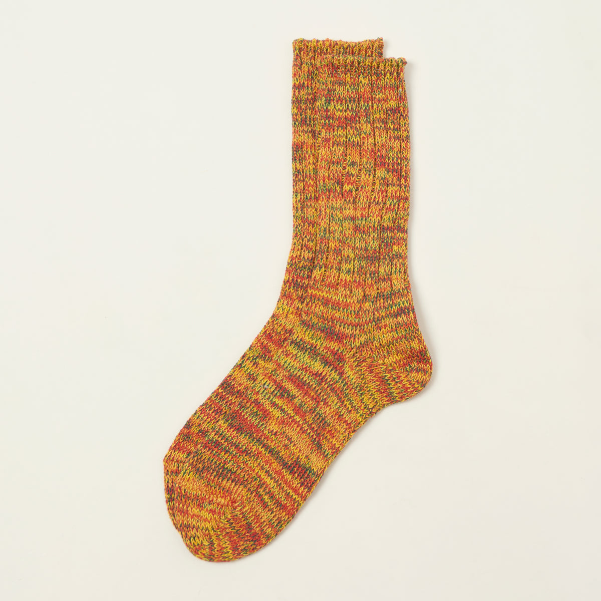 Anonymous Ism 5 Colour Mix Crew Sock - Dark Yellow