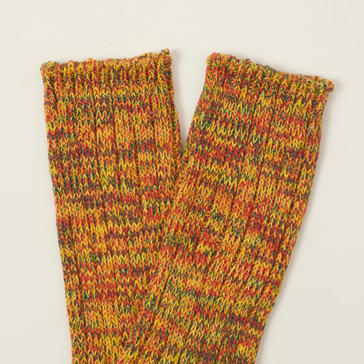 Anonymous Ism 5 Colour Mix Crew Sock - Dark Yellow